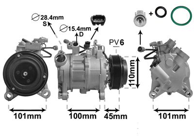 VAN WEZEL Kompressori, ilmastointilaite 0600K499